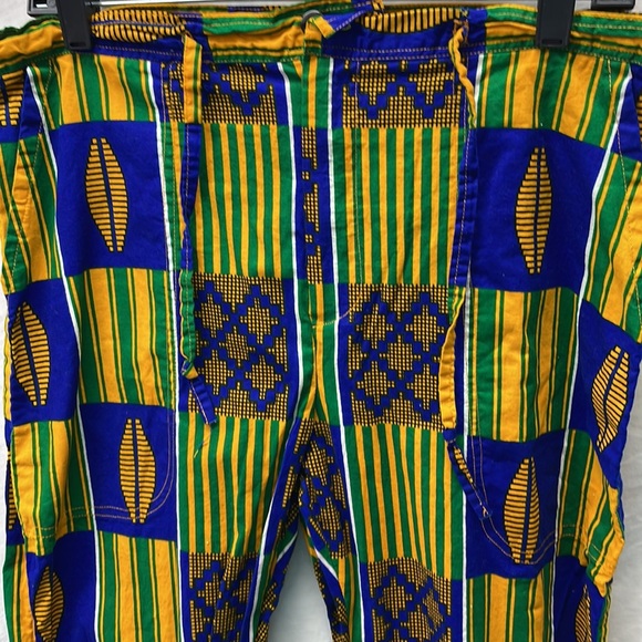 African inspired Kente cloth dashiki 2 piece suit sz M-l - Picture 6 of 8